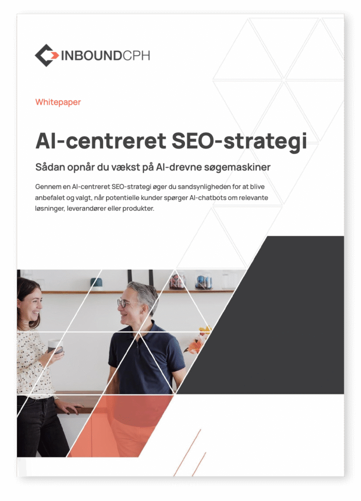 Forside af InboundCPHs whitepaper AI-centreret SEO-strategi